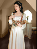 Betty Draper Valentine's Day Dress Spring and Autumn Retro Dress Gentle Flower Skirt Fairy Dress