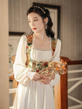 Betty Draper Valentine's Day Dress Spring and Autumn Retro Dress Gentle Flower Skirt Fairy Dress