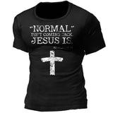 Man T Shirt Summer Short Sleeve Black Crew Neck Cotton Loose Printed Pullover T-shirt