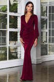 Valentine's Day Dress Deep V-neck Sexy Small Trailing Dress for Women