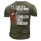 Man T Shirt Cotton round Neck Heat Transfer Patch T-shirt