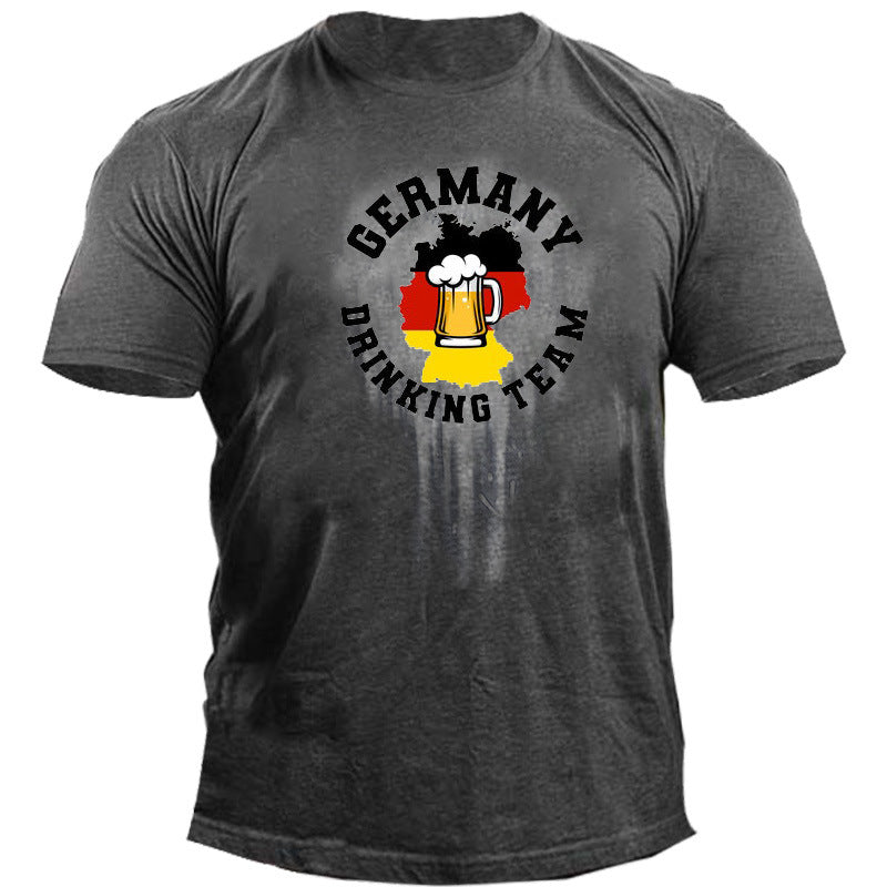 Man T Shirt Casual Black Loose Youth Cotton T-shirt Sweater Shirts