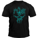 Man T Shirt Ordinary Black Casual Cartoon Anime Bottoming Shirt