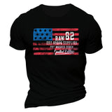 Man T Shirt Cotton round Neck Heat Transfer Patch Short Sleeve T-shirt Short Sleeve