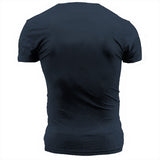 Man T Shirt Youth Navy Blue Sports Straight T-shirt