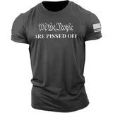 Man T Shirt Summer Letter Cotton Slim Sports Green Youth T-shirt