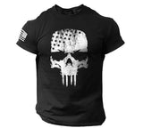 Man T Shirt Printed Straight Sports Green T-shirt