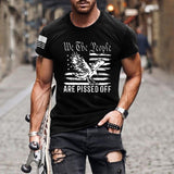 Man T Shirt Cotton Slim-Fit Letter Collarless Ordinary T-shirt