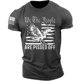 Man T Shirt Cotton Slim-Fit Letter Collarless Ordinary T-shirt
