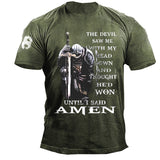 Man T Shirt Cotton round Neck Heat Transfer Patch T-shirt