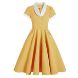 Betty Draper Valentine's Day Dress Vintage Court Waist-Tight Swing Mid-Length Dress