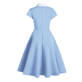 Betty Draper Valentine's Day Dress Vintage Court Waist-Tight Swing Mid-Length Dress