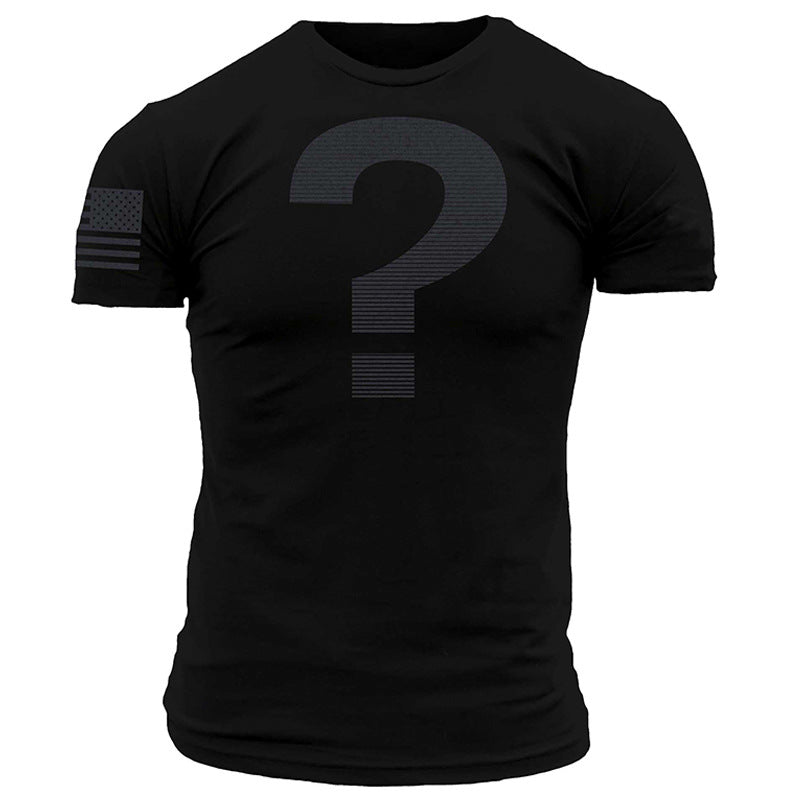 Man T Shirt Cotton round Neck Heat Transfer Patch Short Sleeve Shirt
