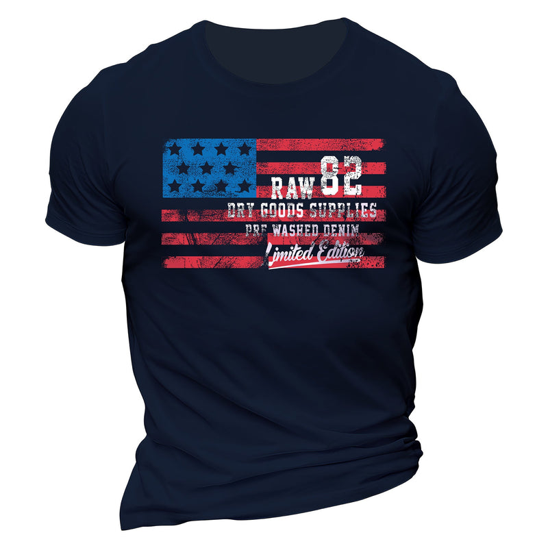 Man T Shirt Cotton round Neck Heat Transfer Patch Short Sleeve T-shirt Short Sleeve
