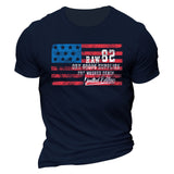 Man T Shirt Cotton round Neck Heat Transfer Patch Short Sleeve T-shirt Short Sleeve