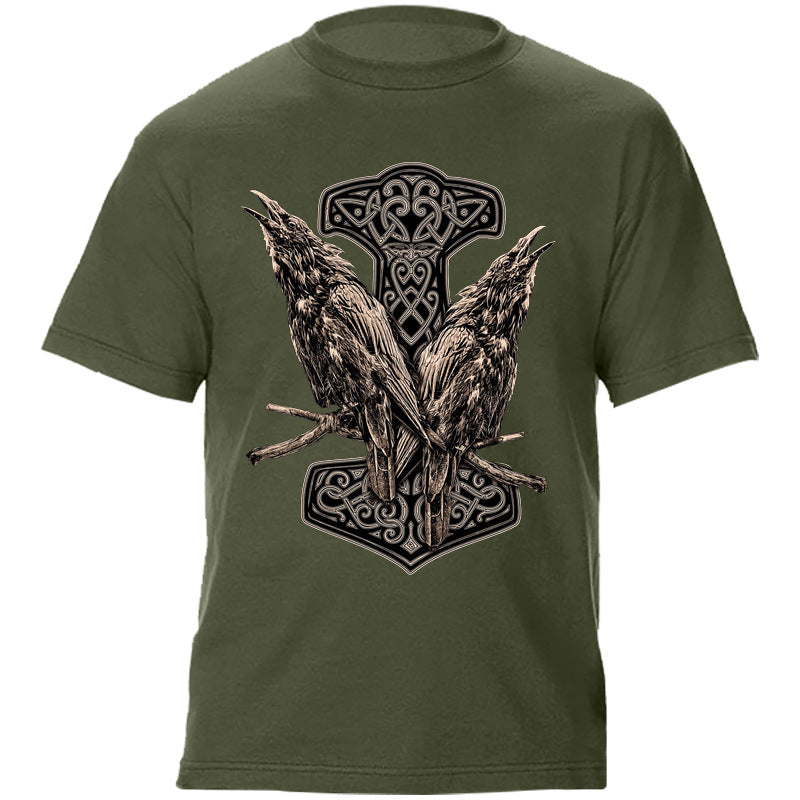 Man T Shirt Cotton round Neck Heat Transfer Patch Short Sleeve Shirt