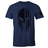 Man T Shirt Autumn Cartoon Anime Sports Cotton Loose Blue Youth Undershirt