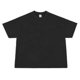 Etai short and wide pure cotton trendy men's t-shirt with printed logo american boxy fit short-sleeved men's t-shirt