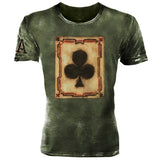 Man T Shirt Printed Straight Sports Green T-shirt