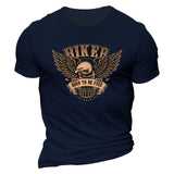 Man T Shirt Cotton round Neck Heat Transfer Patch Short Sleeve Shirt