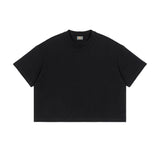 Cross-border trendy brand loose fit short sleeve pure cotton men's t-shirt - summer men's solid color crew neck drop shoulder boxy tee