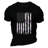Man T Shirt Cotton round Neck Heat Transfer Patch Short Sleeve Shirt
