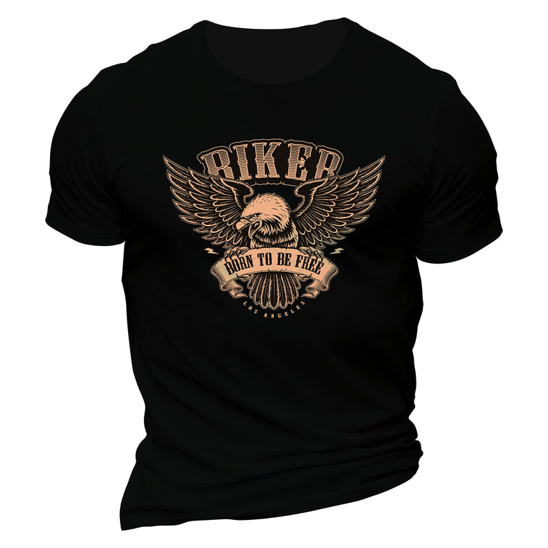 Man T Shirt Cotton round Neck Heat Transfer Patch Short Sleeve Shirt