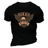Man T Shirt Cotton round Neck Heat Transfer Patch Short Sleeve Shirt
