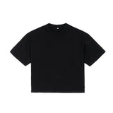Etai men's clothing american streetwear vintage distressed solid color men's t-shirt, high-quality heavyweight 100% cotton, oversized short sleeve tee