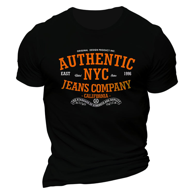 Man T Shirt Cotton round Neck Heat Transfer Patch Short Sleeve Shirt
