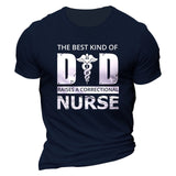 Man T Shirt Cotton round Neck Heat Transfer Patch Short Sleeve Shirt