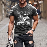 Man T Shirt Cotton Slim-Fit Letter Collarless Ordinary T-shirt