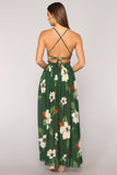 Valentine's Day Dress Spring and Summer Print Chiffon Backless Sleeveless Sling