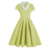 Betty Draper Valentine's Day Dress Vintage Court Waist-Tight Swing Mid-Length Dress