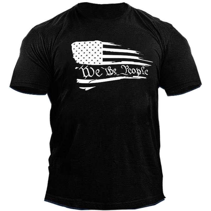 Man T Shirt Slim Cotton Ordinary Collarless Black Female Youth Sports T-shirt