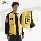 Etai men's youthful trendy high-quality baseball jacket - sporty, versatile fleece zip-up outerwear for men