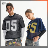 Etai men's apparel trendy sporty boxy short-sleeve t-shirt - summer outerwear, loose fit, breathable men's mesh jersey