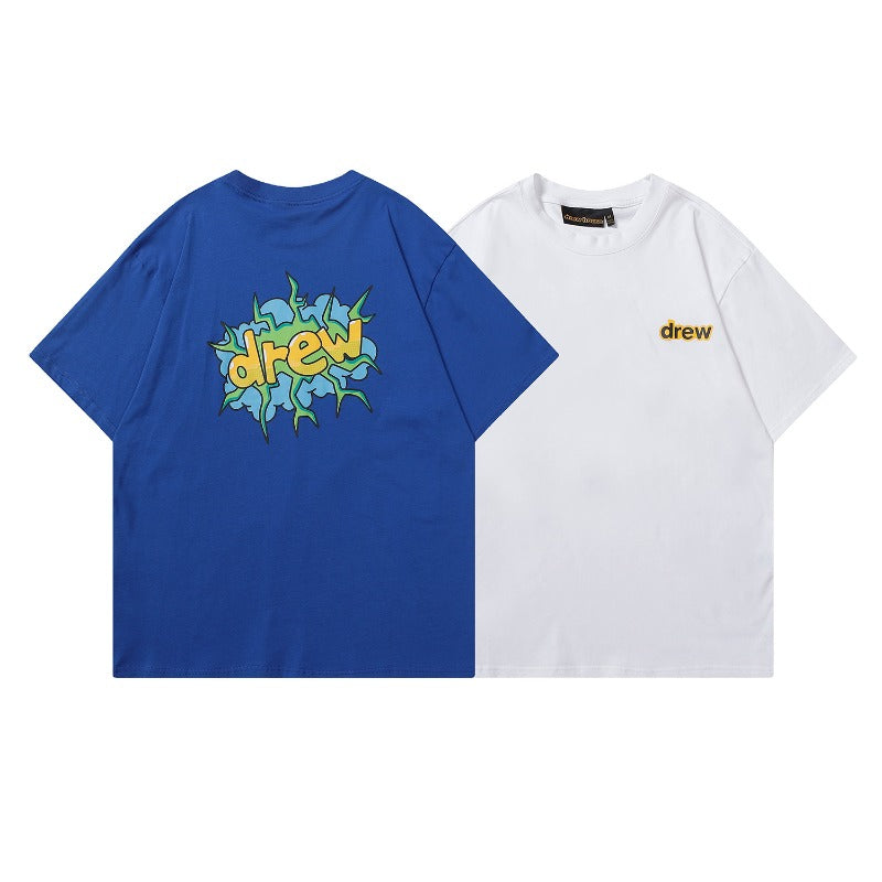Drew house t-shirt - spring/summer european and american streetwear brand - d@ew creative letter graphic short sleeve - wholesale single piece