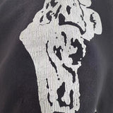 Saint m hoodie spring & fall s.m skull hand high street washed distressed round neck pullover sweatshirt