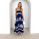 Women's dress - european & american style, cross-border amazon & aliexpress, summer ethnic-inspired, slim-fit, backless cami dress