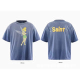 saint m t shirts  s.m cartoon series graphic crewneck pullover short sleeve t-shirt - wholesale