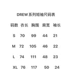 Drew house t-shirt - spring/summer european and american streetwear brand - d@ew smiley face print crew neck pullover short sleeve