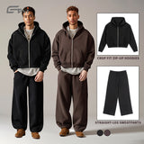 Etai men's clothing autumn/winter heavyweight zip-up hoodie and pants set - high-quality, relaxed fit, trendy casual outfit