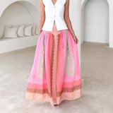 Women's dress - aliexpress amazon beach vacation maxi dress - printed tie-up ethnic style skirt