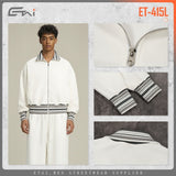 Etai men's clothing color block ribbed cardigan stand collar jacket - trendy brand autumn short oversized premium men's outerwear