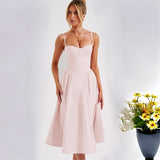 Women's dress - cross-border amazon fashion: spring/summer sexy & stylish camisole dress - slimming, backless design for european & american markets