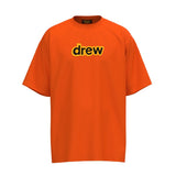 Drew house t-shirt - spring/summer european & american streetwear - smiley face & letter print crewneck pullover short sleeve - wholesale single piece