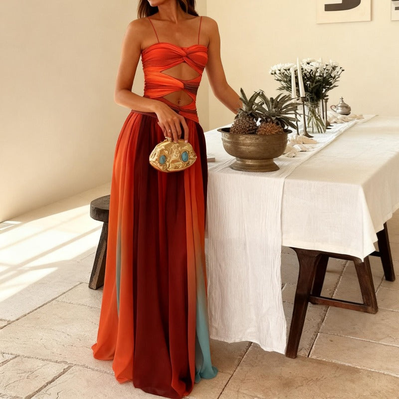 Women's dress - amazon style: sexy, chic, vacation-ready, trendy gradient casual dress