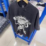 saint m t shirts  s.m cartoon skull graphic crew neck pullover short sleeve t-shirt - wholesale