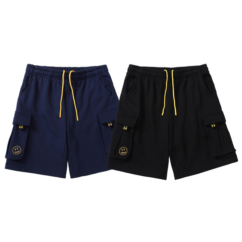 Drew house pants spring summer d@ew embroider smiley casual workwearshorts